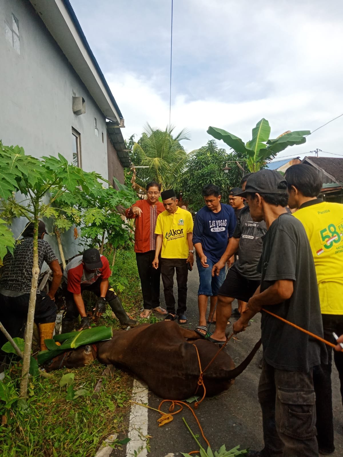 Golkar Banjarmasin Timur Salurkan 260 Paket Daging Kurban untuk Warga dan Pengurus