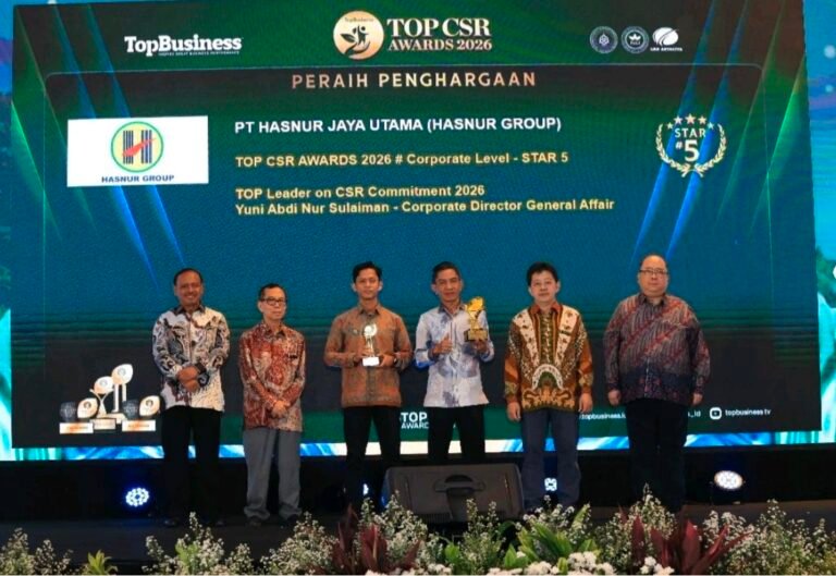 Hasnur Group Raih TOP CSR Awards 2026 Bintang 5