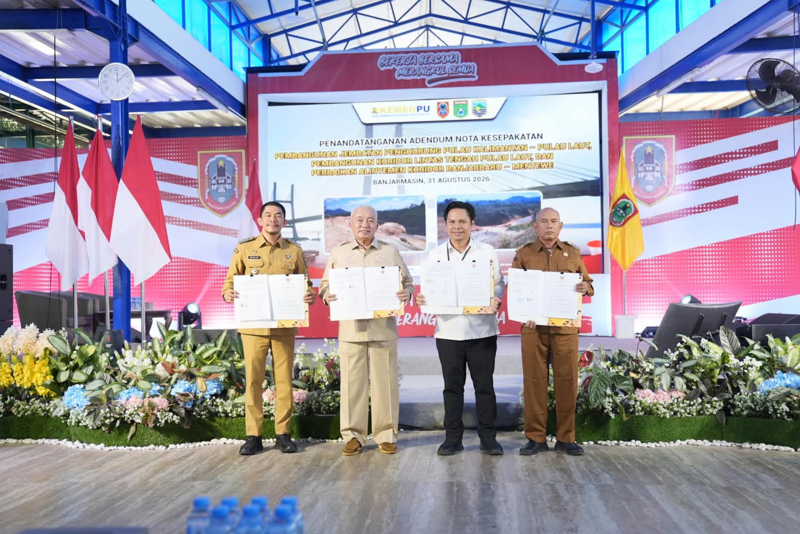 Jembatan Pulau Kalimantan–Pulau Laut Dikebut, Bupati Kotabaru Teken Adendum Proyek Strategis