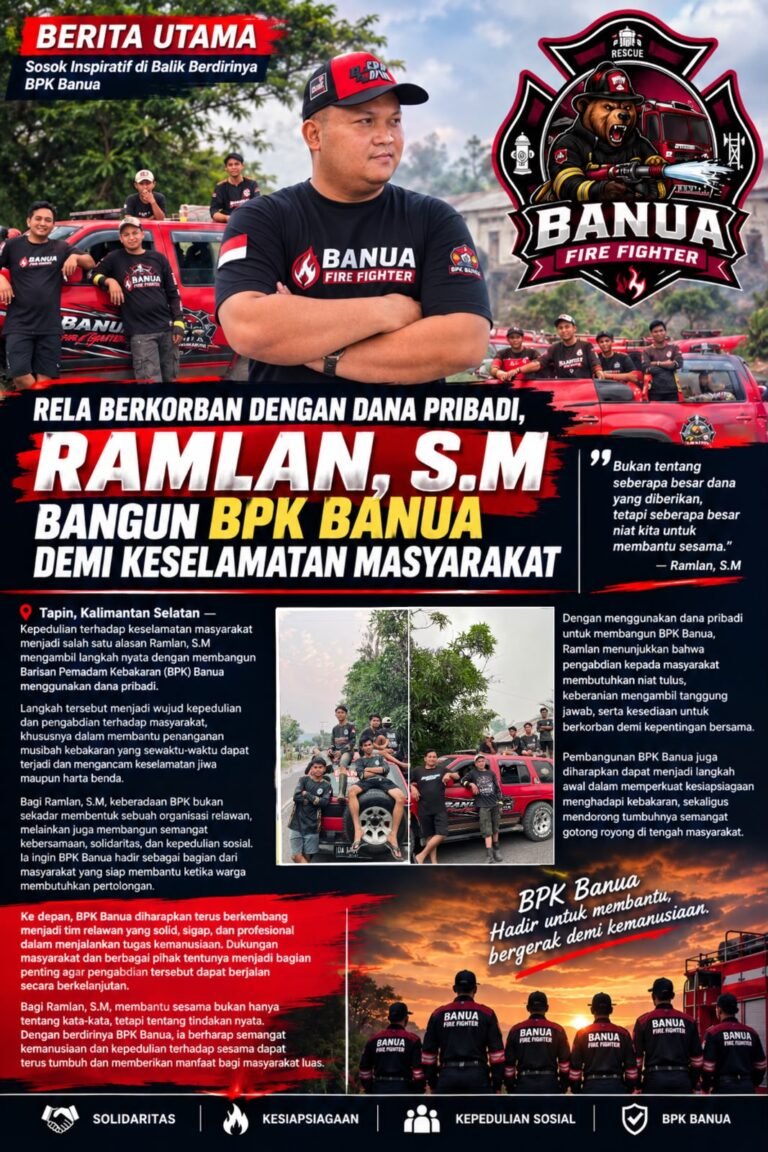 Modal Dana Pribadi, Ramlan Dirikan BPK Banua untuk Bantu Warga Hadapi Ancaman Kebakaran